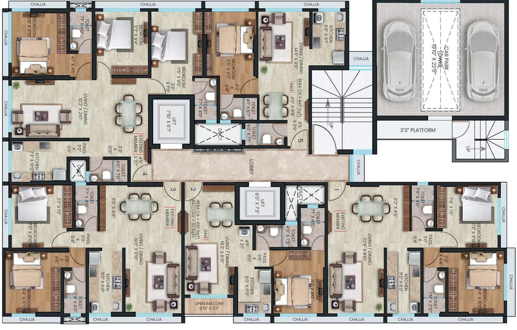 Floor Plan of Gagangiri Aadhya in Kandivali West, Mumbai - Image 322468