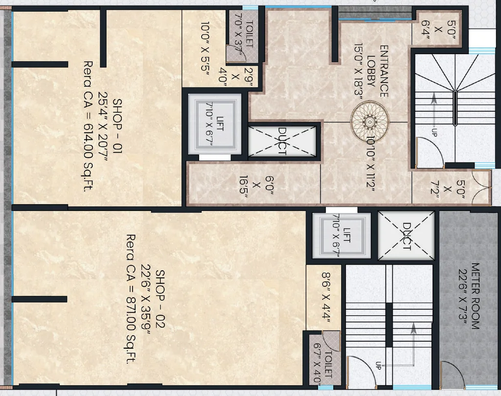 Floor Plan of Commercial Gagangiri Aadhya in Kandivali West, Mumbai - Image 322462