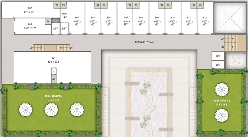 Floor Plan of Rajvi Icon in Nikol, Ahmedabad - Image 322487