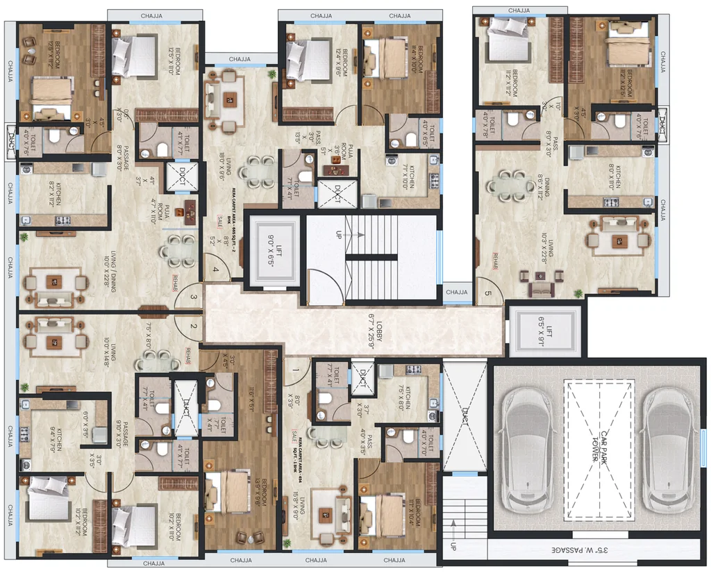 Floor Plan of Gagangiri Anvaya in Kandivali West, Mumbai - Image 322514