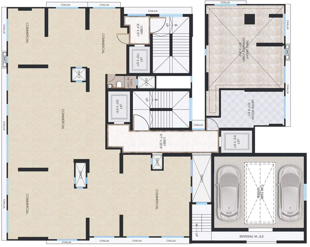 Floor Plan of Commercial Gagangiri Anvaya in Kandivali West, Mumbai - Image 322517