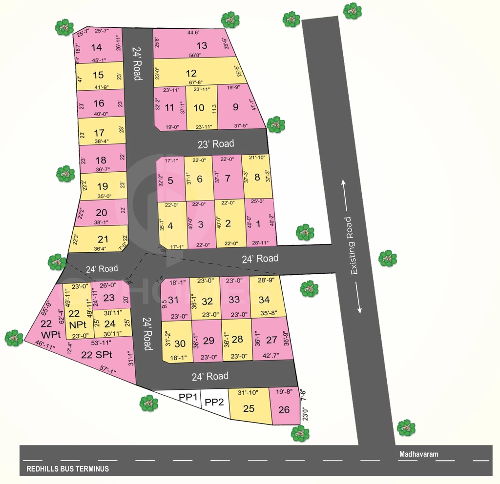 Master Plan of GP Nanmanai in Red Hills, Chennai - Image 322650