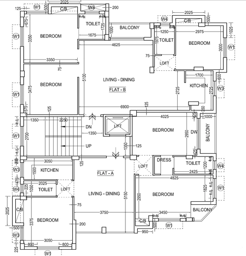 Floor Plan of Muskan Joy Residency in Ballygunge, Kolkata - Image 322867
