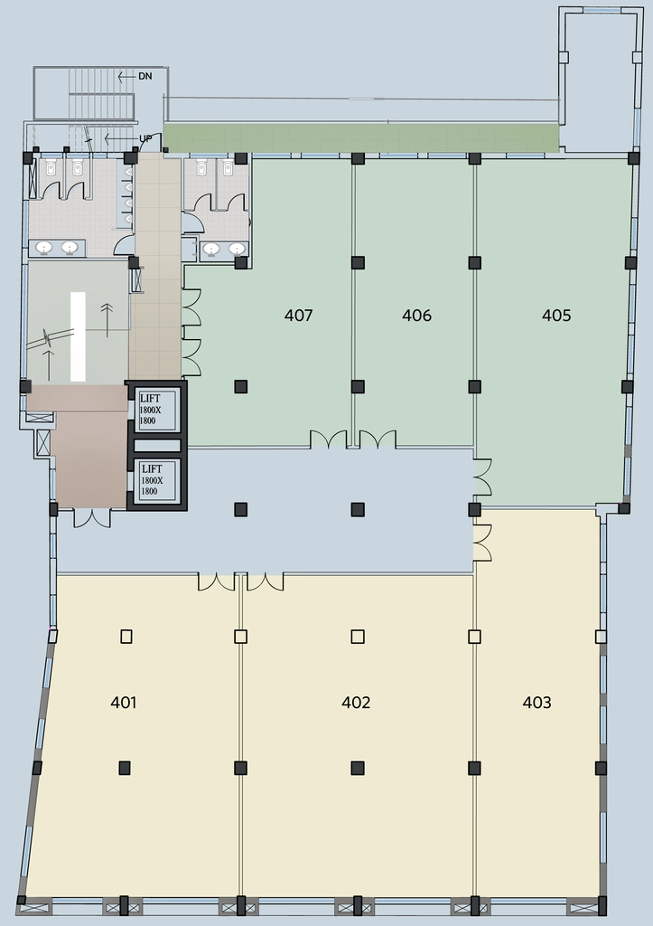 Floor Plan of Kahm Tower in Park Street, Kolkata - Image 322965