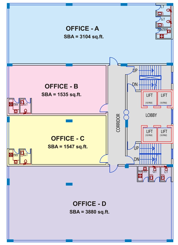 Floor Plan of PS Arcadia Central in Elgin, Kolkata - Image 322983