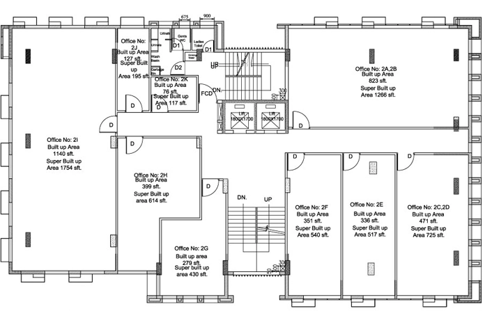 Floor Plan of Yaduka Shree Krishna Square in Bow Bazar, Kolkata - Image 323016