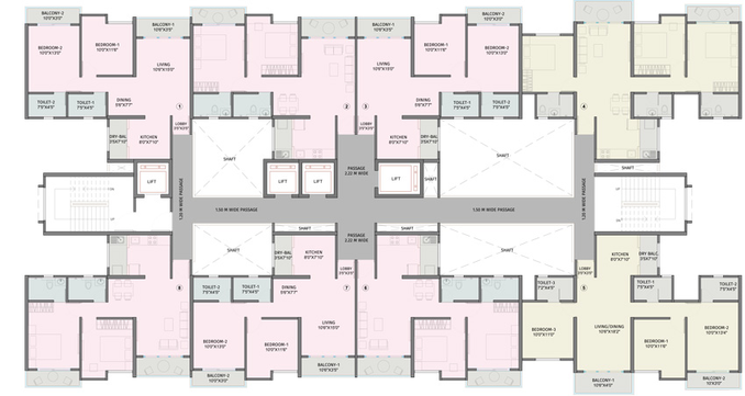Floor Plan of Kohinoor Sportsville in Hinjewadi, Pune - Image 10751