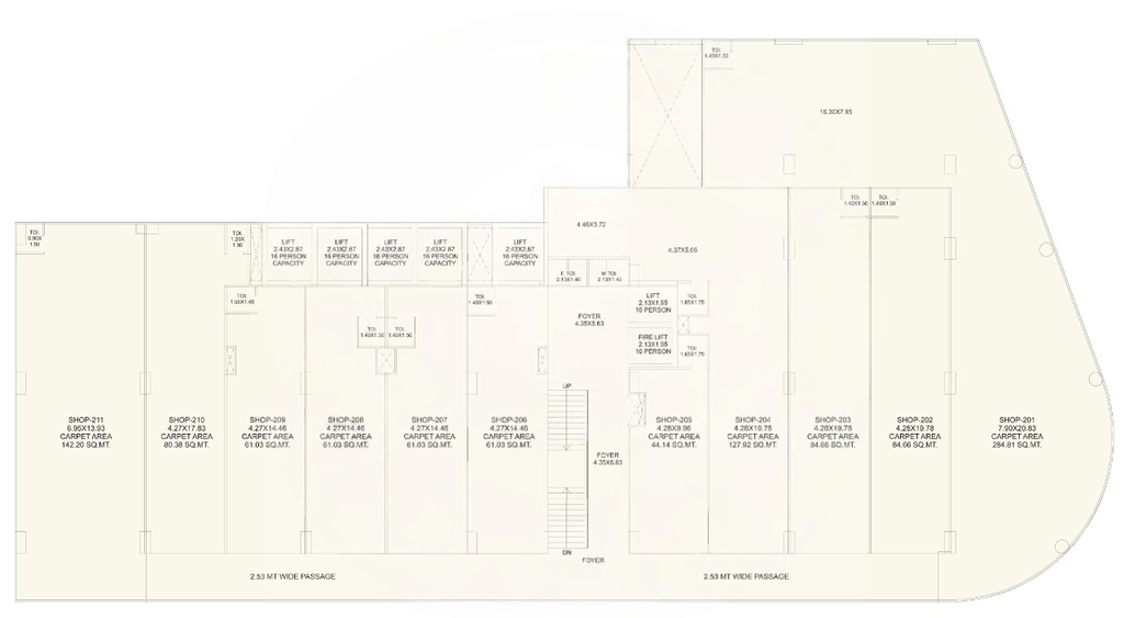 Floor Plan of Adleap Crest in Vaishnodevi Circle, Ahmedabad - Image 323098