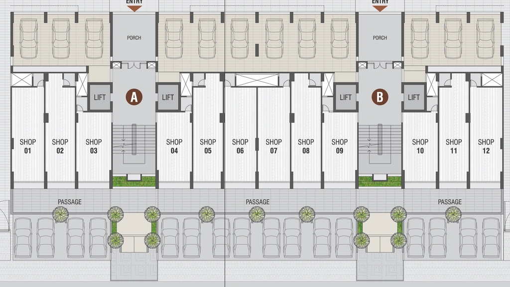 Floor Plan of Commercial Milap Shree Sanidhya Flora in Shela, Ahmedabad - Image 323186