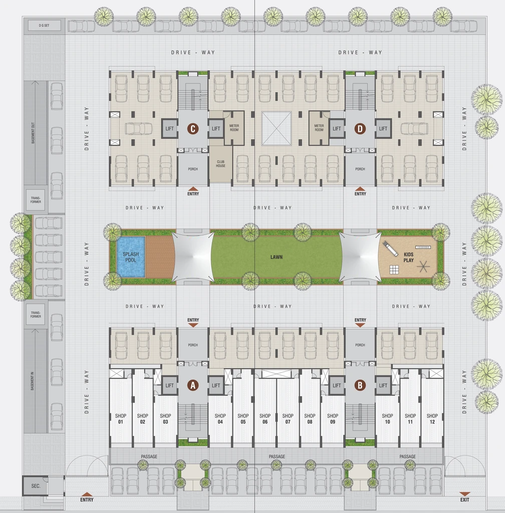 Master Plan of Commercial Milap Shree Sanidhya Flora in Shela, Ahmedabad - Image 323187