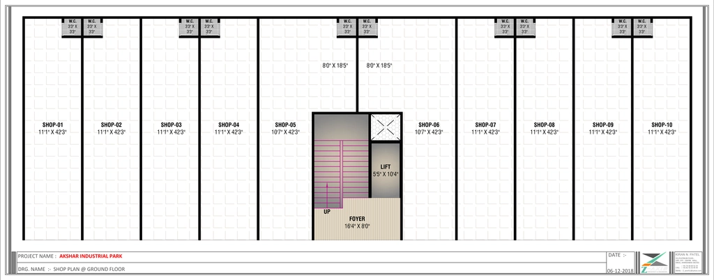Floor Plan of Tricon Akshar Industrial Park in SP Ring Road West, Ahmedabad - Image 323198