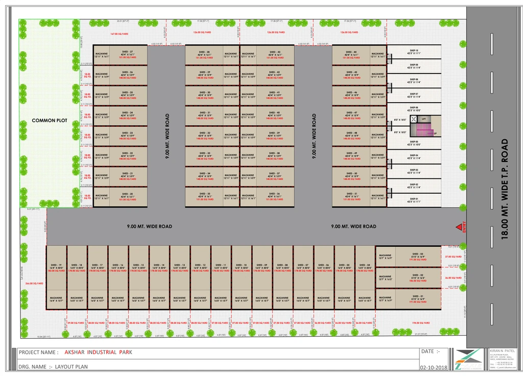Master Plan of Tricon Akshar Industrial Park in SP Ring Road West, Ahmedabad - Image 323199