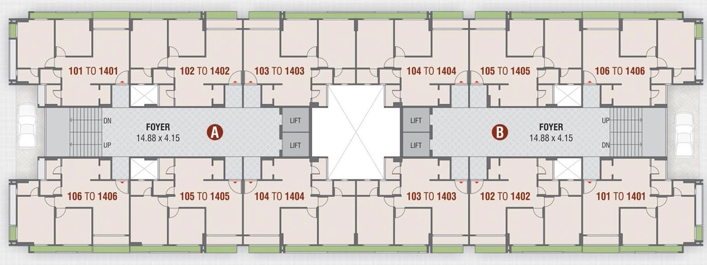 Floor Plan of Neelkanth Heights in Sanand, Ahmedabad - Image 323230