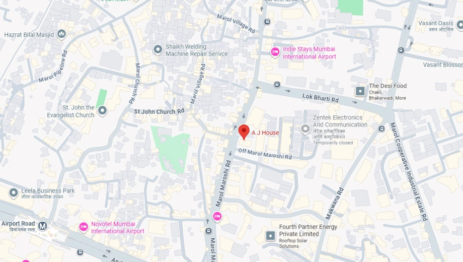 Location of AJ House in Andheri East, Mumbai - Image 323286