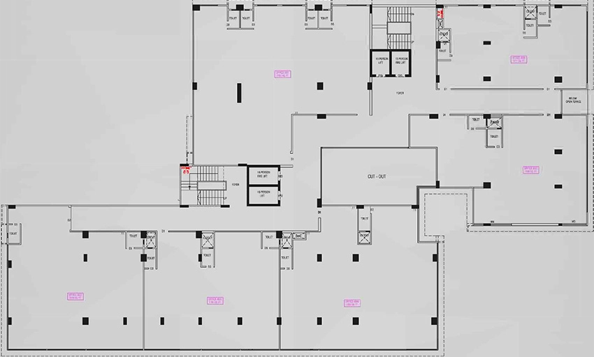 Floor Plan of Ayushyaman Plaza in Nava Naroda, Ahmedabad - Image 323416