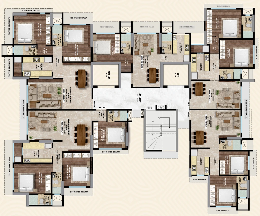 Floor Plan of Indumani Heights in Matunga West, Mumbai - Image 323509
