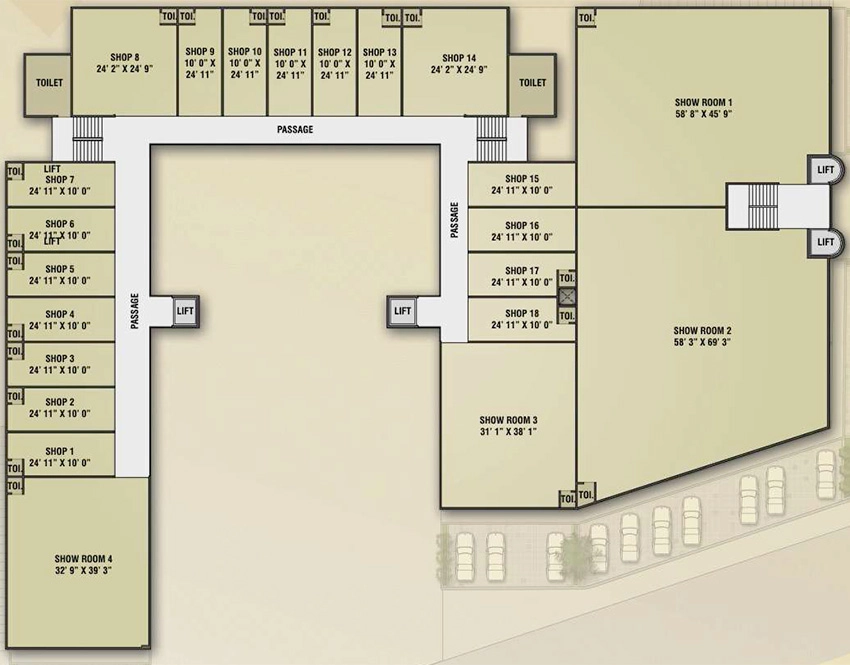 Floor Plan of Hindva Shantiniketan Business Centre in Nikol, Ahmedabad - Image 323567