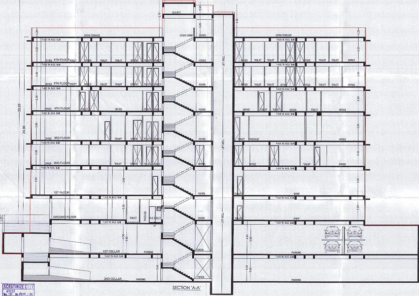 Floor Plan of Karmik 9 Yards Central in Satellite, Ahmedabad - Image 323603