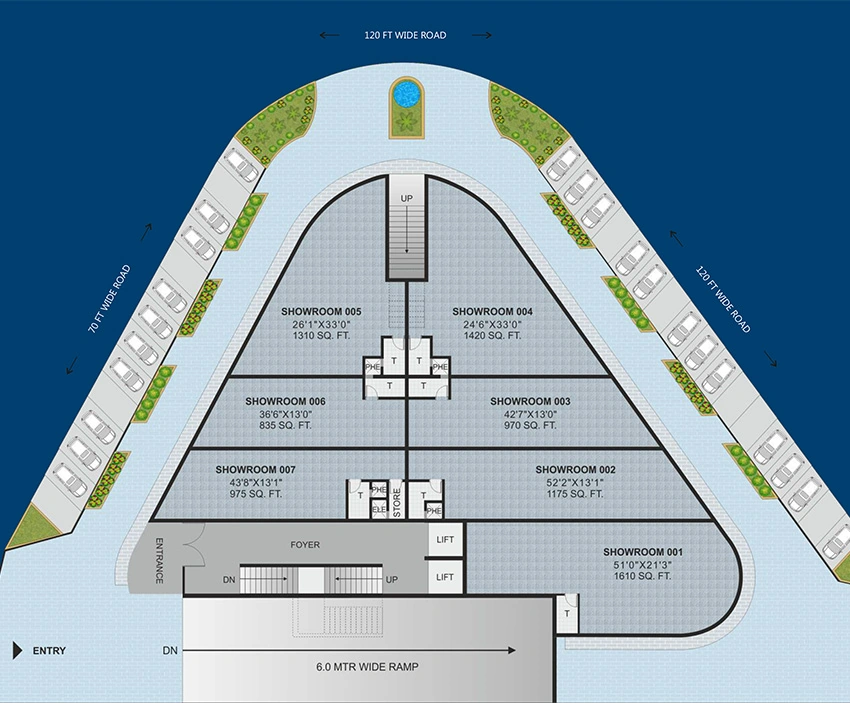 Master Plan of Merlin Pentagon in Paldi, Ahmedabad - Image 323672