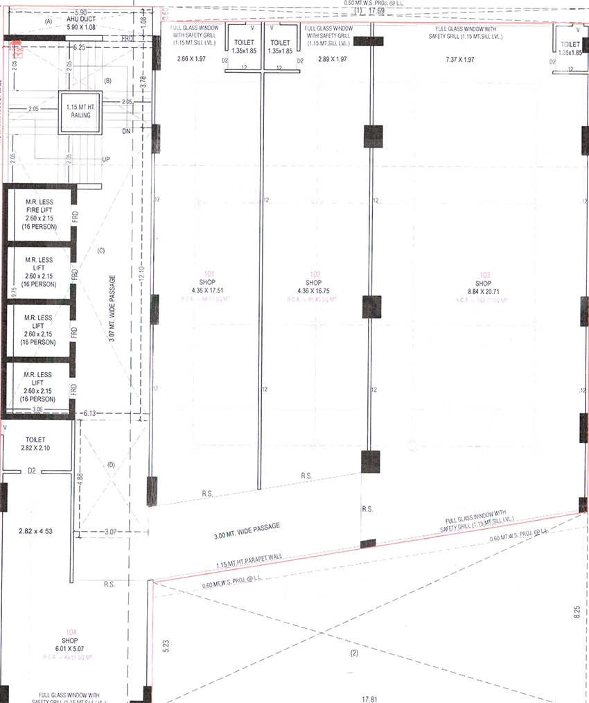 Floor Plan of Prosperasheel Elever in Ashram Road, Ahmedabad - Image 323695