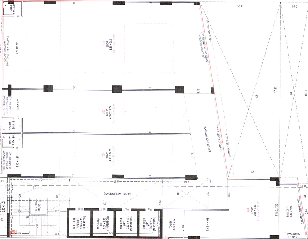 Floor Plan of Prosperasheel Elever in Ashram Road, Ahmedabad - Image 323694