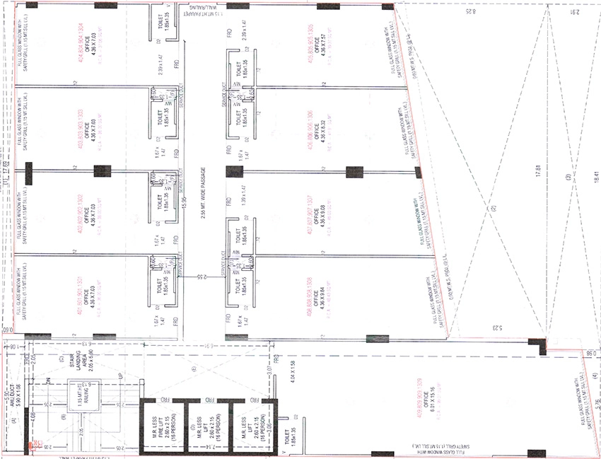 Floor Plan of Prosperasheel Elever in Ashram Road, Ahmedabad - Image 323693