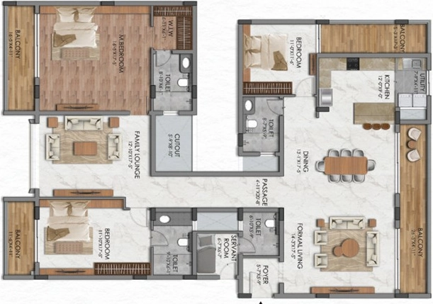 3 BHK Flat in DRK Bellagio in Kithiganur, Bangalore - Image 873099