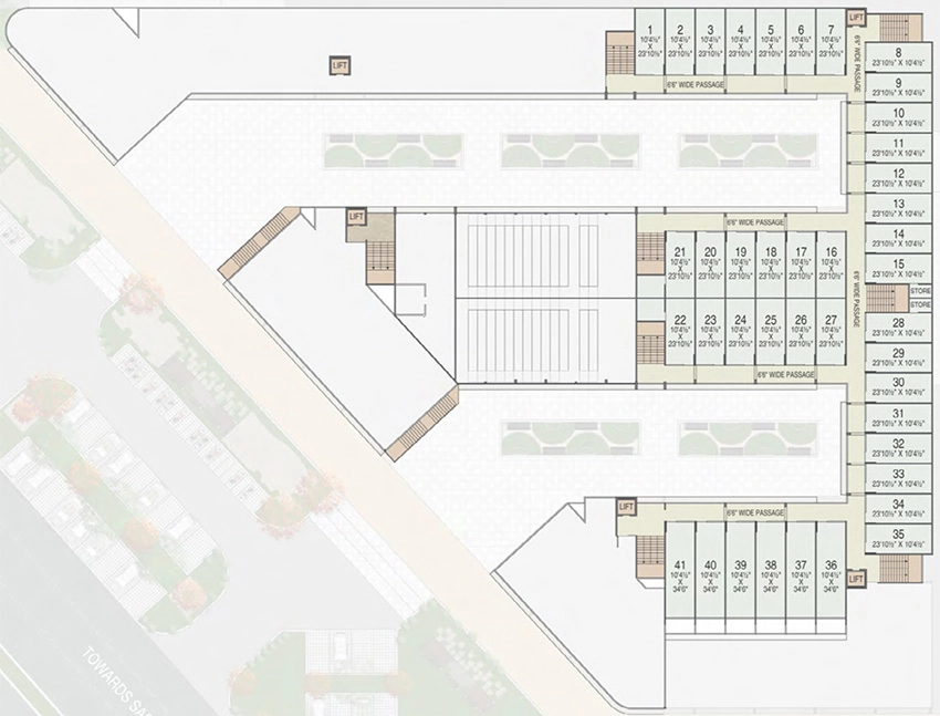 Floor Plan of Satyam Mall in Changodar, Ahmedabad - Image 324005