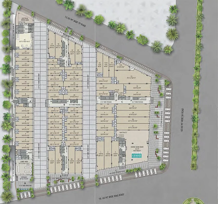 Master Plan of Shalin Square in Vinzol, Ahmedabad - Image 324011