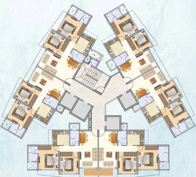 Floor Plan of Tridhaatu Morya in Chembur East, Mumbai - Image 35843