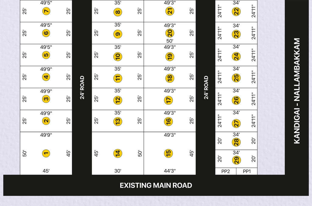 Master Plan of Staar Vasantham Nagar in Kandigai, Chennai - Image 324910