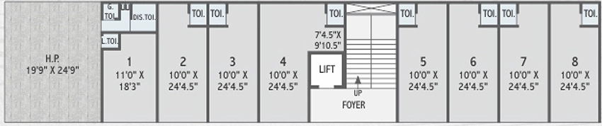 Floor Plan of Commercial Shubh Suramya Space in Sanand, Ahmedabad - Image 324524
