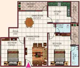 2 BHK Flat in Agrawal Sagar Premium Towers in Kolar Road, Bhopal - Image 873603