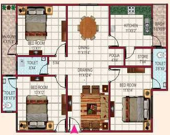 3 BHK Flat in Agrawal Sagar Premium Towers in Kolar Road, Bhopal - Image 873608