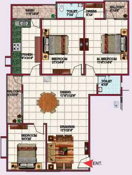 3 BHK Flat in Agrawal Sagar Premium Towers in Kolar Road, Bhopal - Image 873612