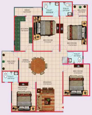 4 BHK Flat in Agrawal Sagar Premium Towers in Kolar Road, Bhopal - Image 873615