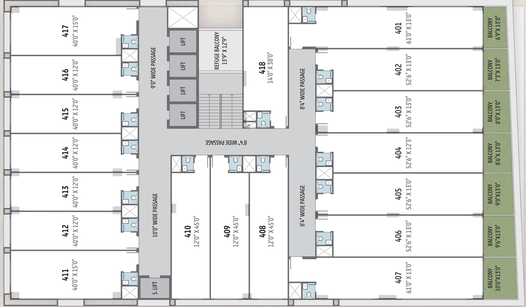 Floor Plan of Swastik Corporate Park in Shilaj, Ahmedabad - Image 324609