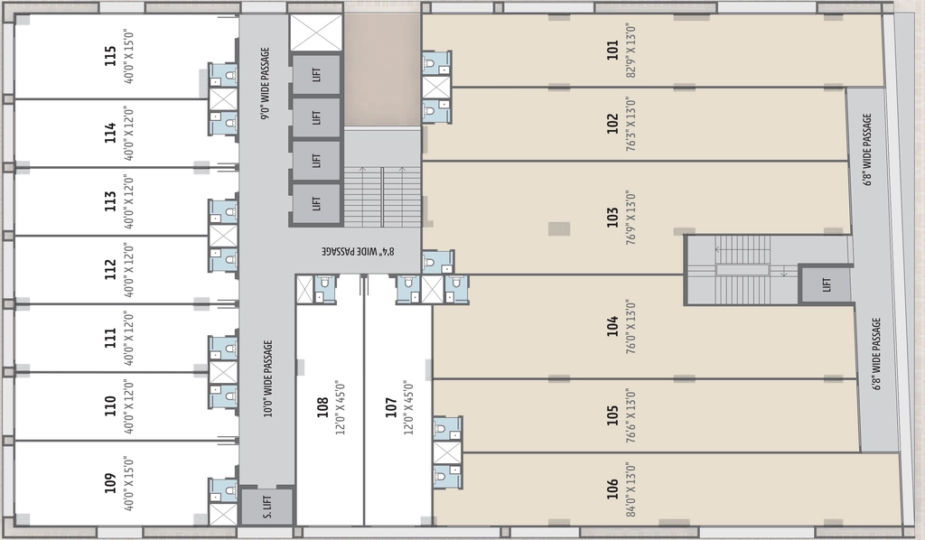 Floor Plan of Swastik Corporate Park in Shilaj, Ahmedabad - Image 324611