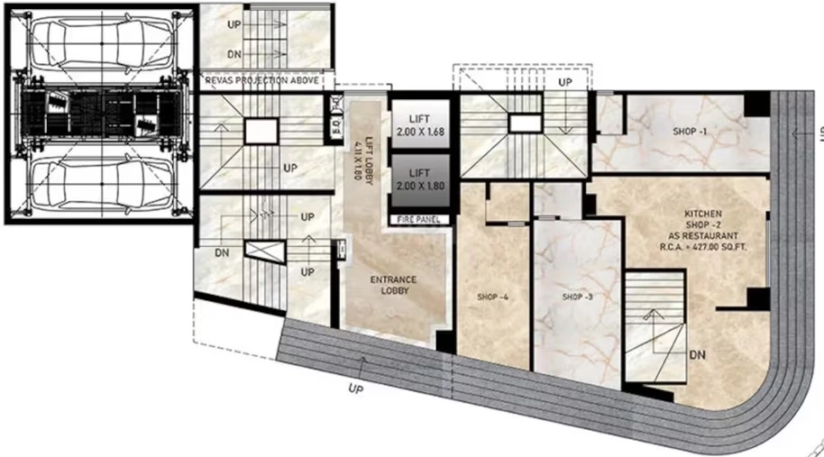 Floor Plan of Lalani Business Park in Khar West, Mumbai - Image 324593