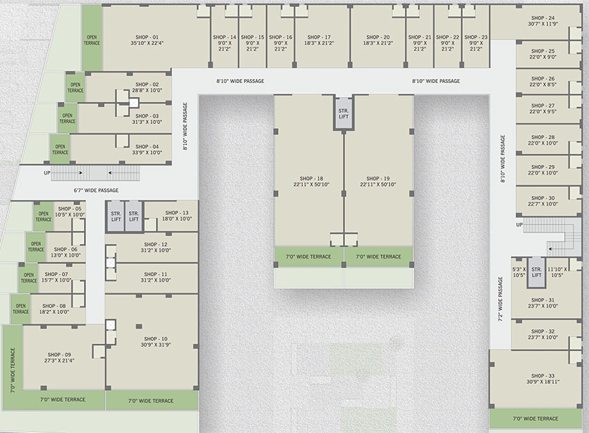 Floor Plan of Raghuvir The Nikol Trade Center in Nikol, Ahmedabad - Image 324656