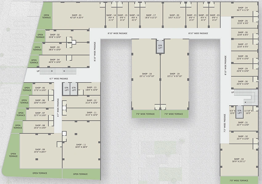 Floor Plan of Raghuvir The Nikol Trade Center in Nikol, Ahmedabad - Image 324655