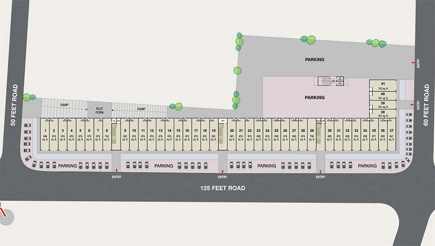 Master Plan of Vitthal Plaza in Nava Naroda, Ahmedabad - Image 324730