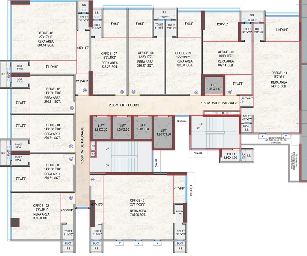 Floor Plan of One World in Malad West, Mumbai - Image 324790