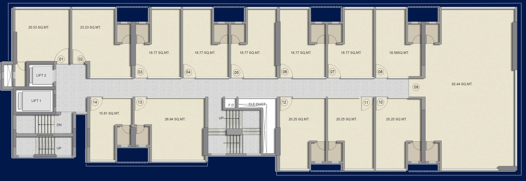 Floor Plan of Crystal 86 Central in Ghatkopar West, Mumbai - Image 324913