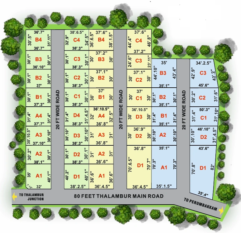 Master Plan of Sathiyam Blooming Garden in Thalambur, Chennai - Image 324999