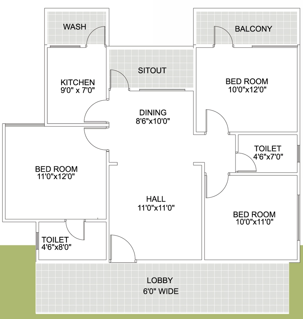 3 BHK Flat in Prakrati Eden and Elite in Bawadiya Kalan, Bhopal - Image 874031