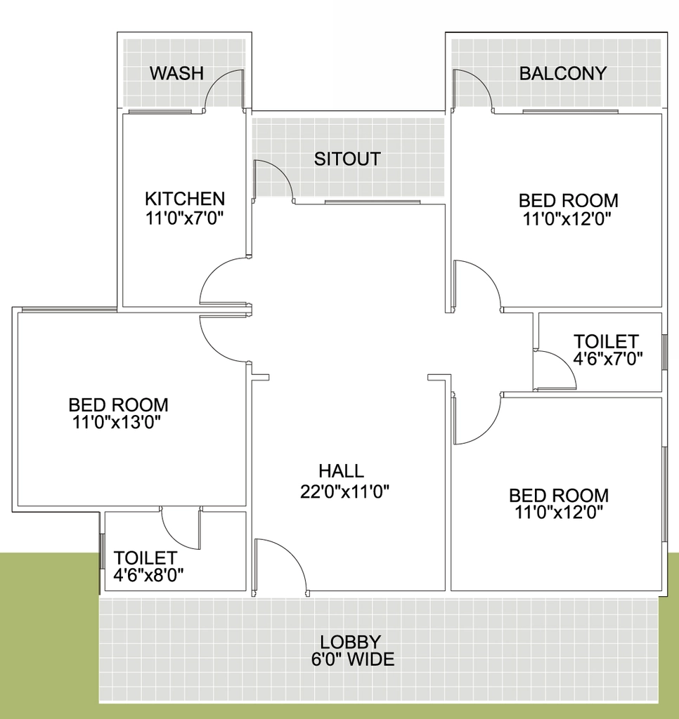 3 BHK Flat in Prakrati Eden and Elite in Bawadiya Kalan, Bhopal - Image 874032