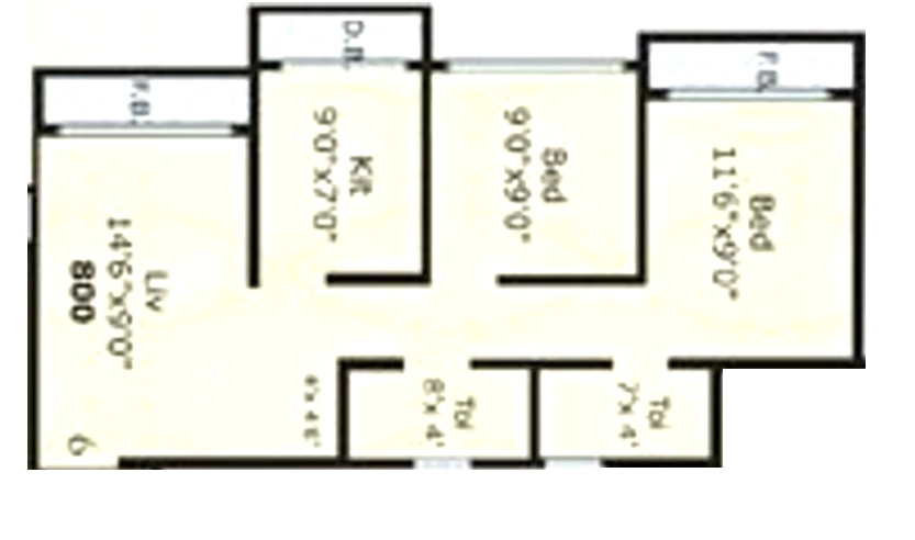 2 BHK Flat in Cosmos Paradise in Boisar East, Palghar - Image 874052