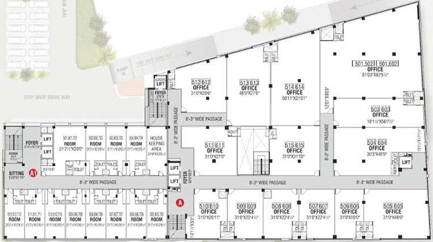 Floor Plan of Harvi Radhe Kishan Business Park in Isanpur, Ahmedabad - Image 325172