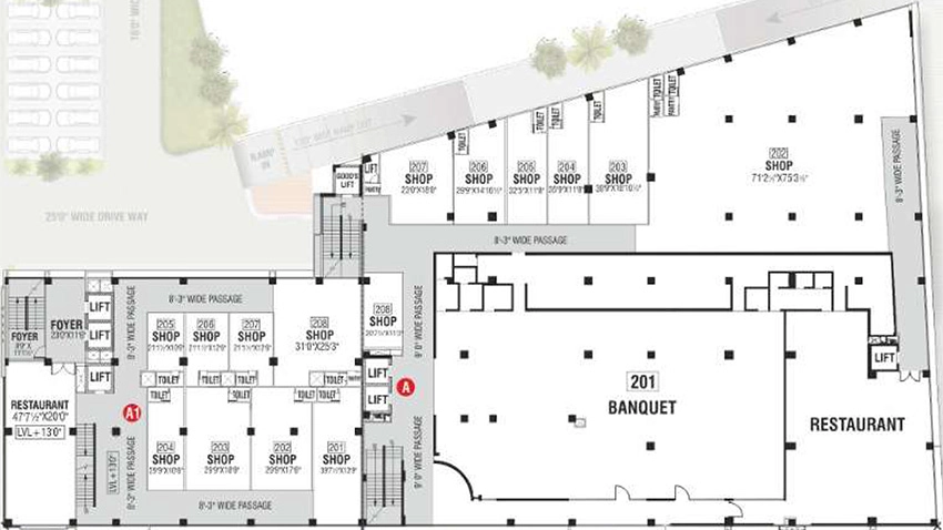 Floor Plan of Harvi Radhe Kishan Business Park in Isanpur, Ahmedabad - Image 325174